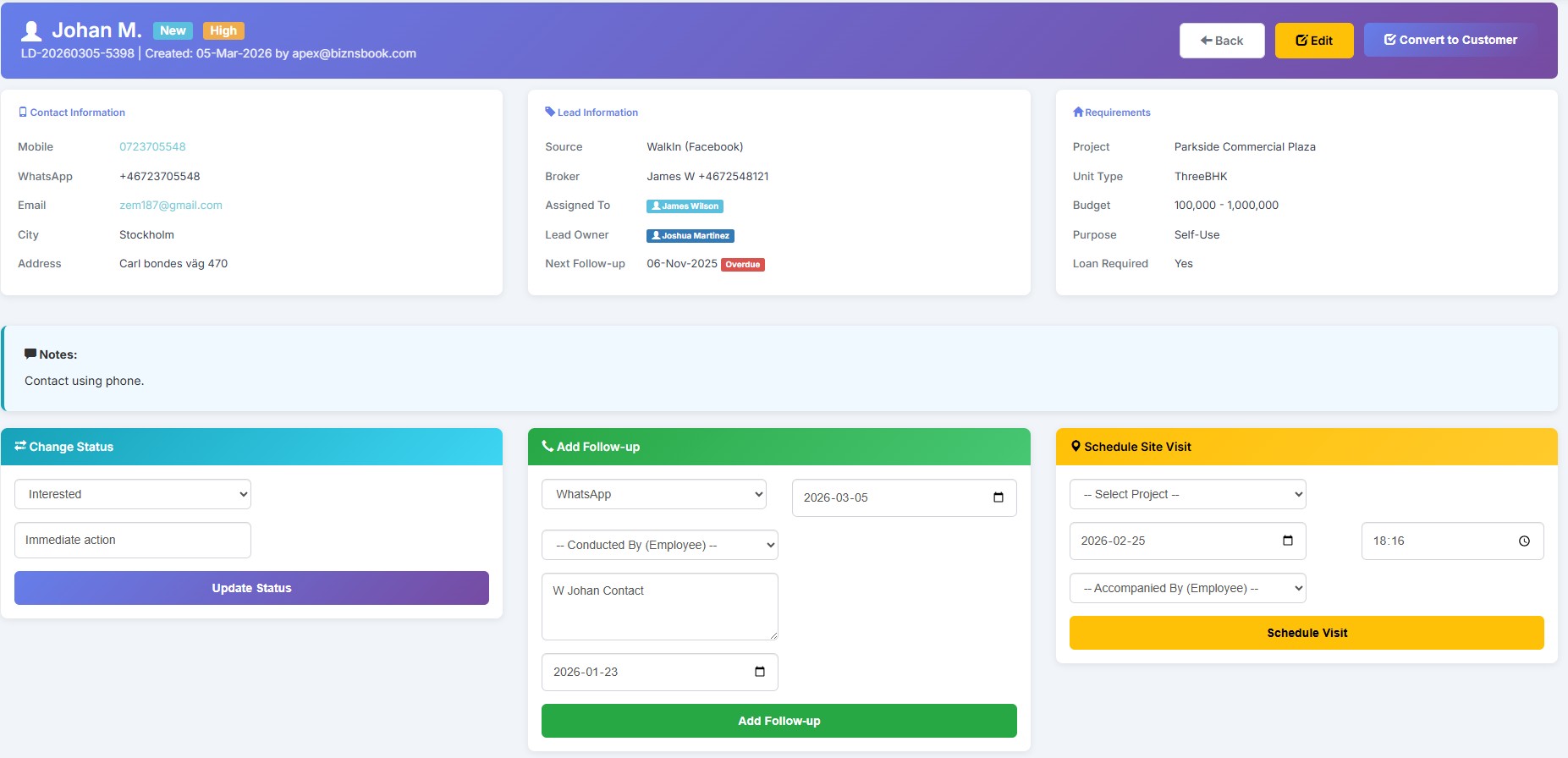 Lead Generation & CRM